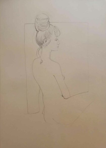 Ragazza Inglese Disegno Originale a Matita di Diego Gabriele