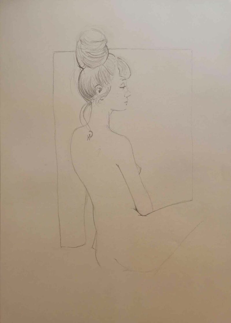 Ragazza Inglese Disegno Originale a Matita di Diego Gabriele